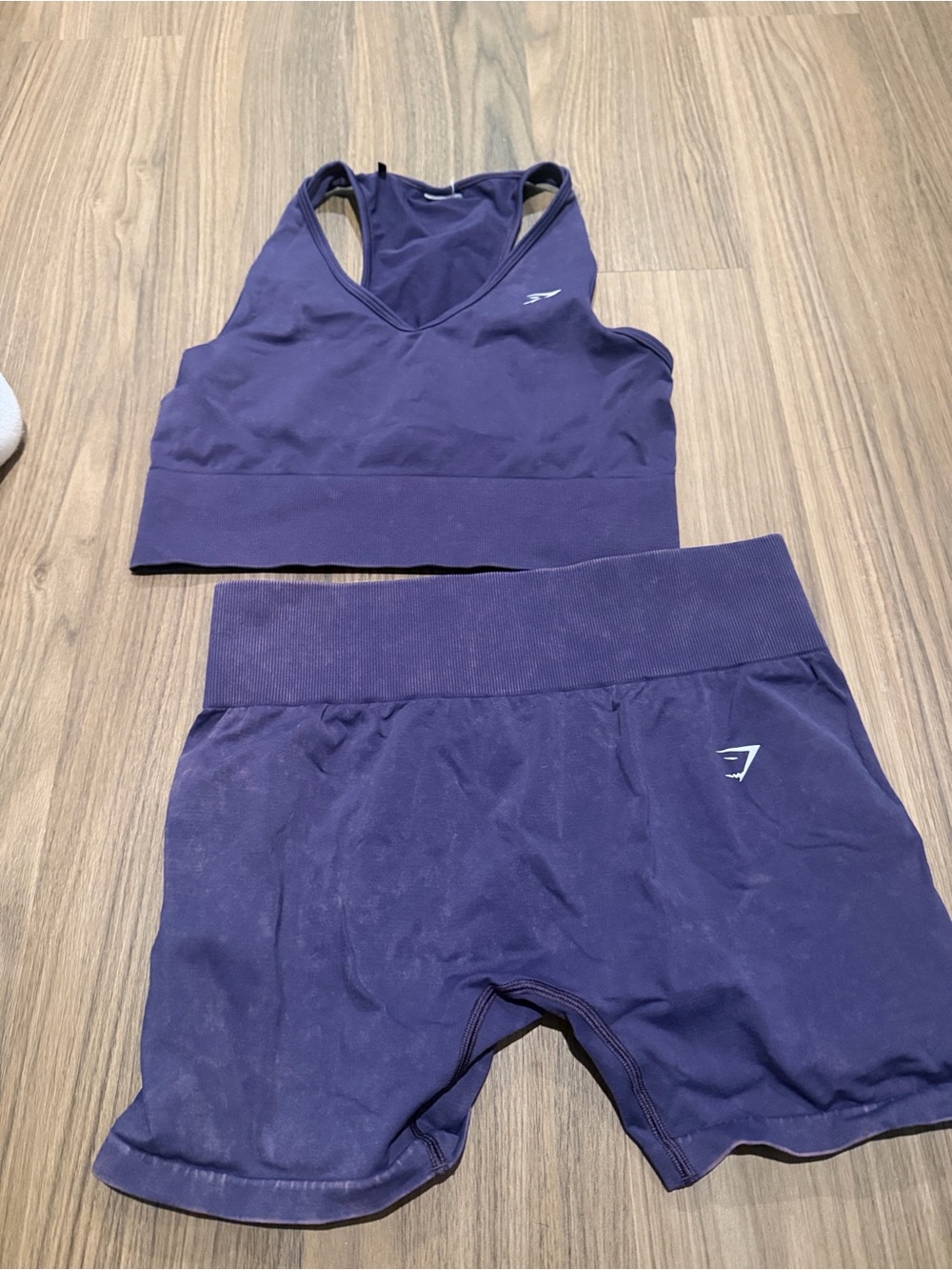 Gymshark Purple Women's Athletic Shorts - High Waist Performance